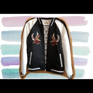 Quilted Embroidered Bomber